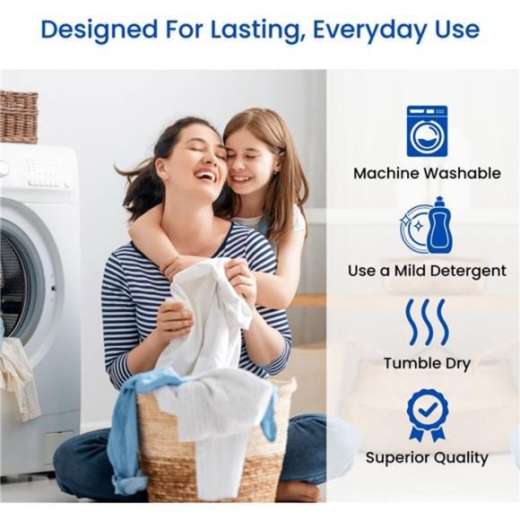 Waterproof Zippered Bed Bug Pillow Protector 4 Pack - Hypoallergenic Pillow - Picture 6 of 6